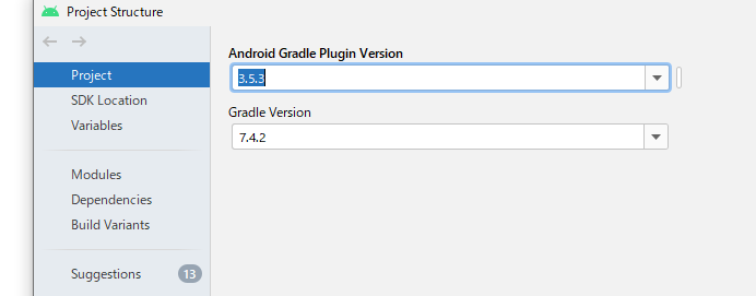 Update Gradle version in Android Studio example